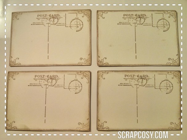 simple postcards back