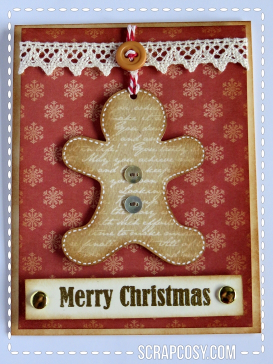 20150908 - Christmas cards 2015 collection paper - gingerbread - scrapcosy