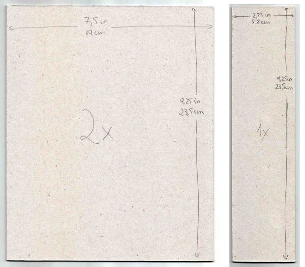 front, back and spine